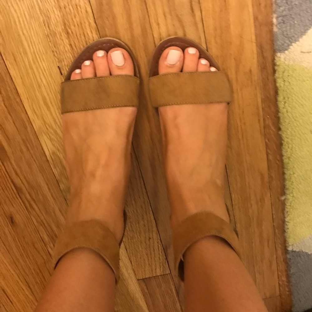 Tan Suede Sandals - 9